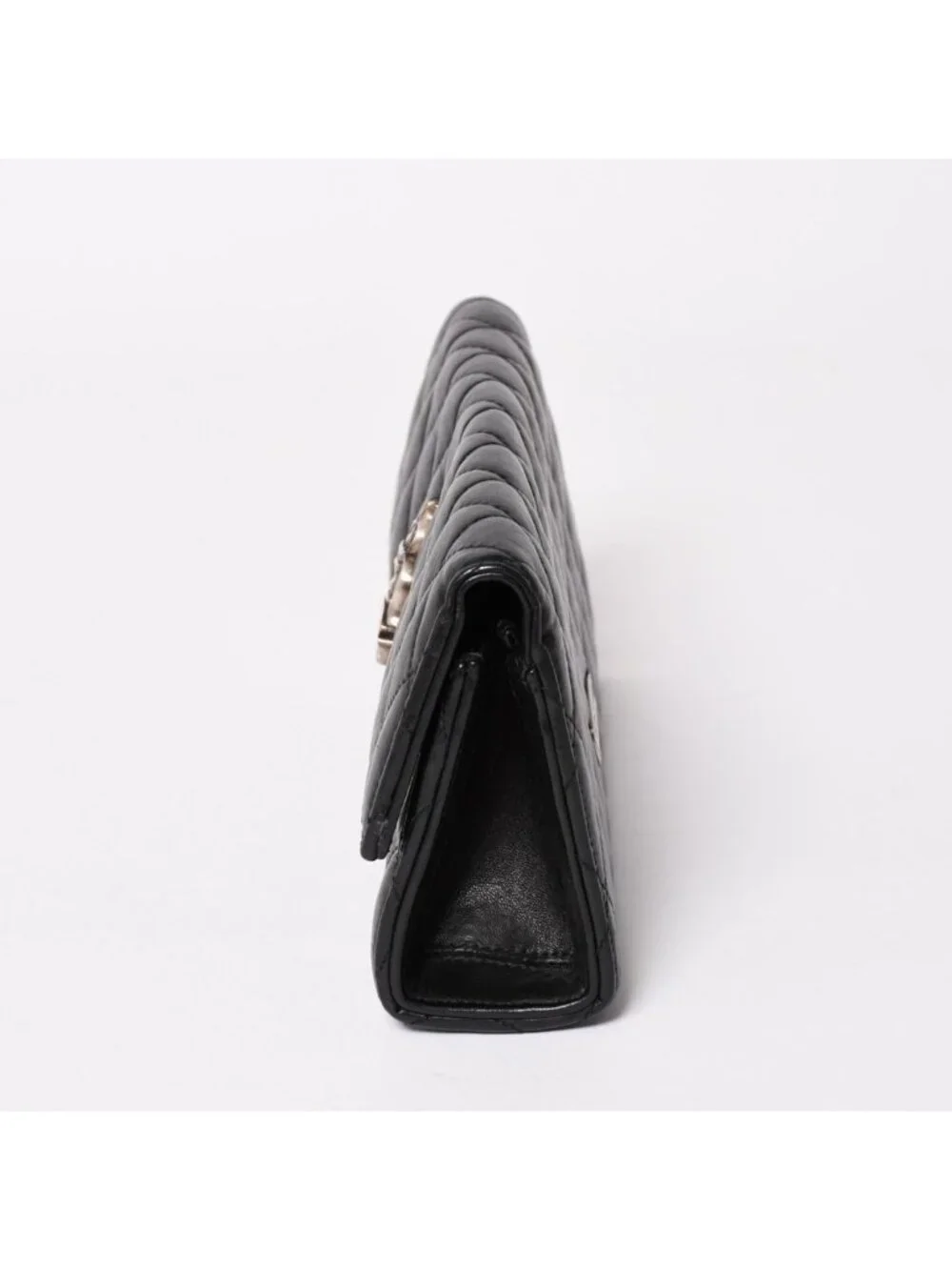 Chrome Hearts Dinner Clutch Large Dagger Matelasse Lambskin Black